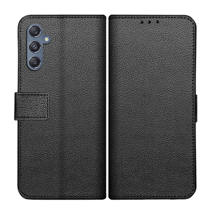 Classic Wallet Case - Samsung Galaxy M34 - PU leather Book Case - Black