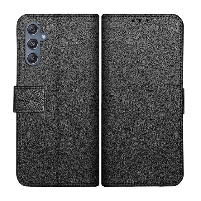 Classic Wallet Case - Samsung Galaxy M34 - PU leather Book Case - Black