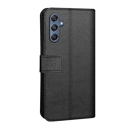 Classic Wallet Case - Samsung Galaxy M34 - PU leather Book Case - Black