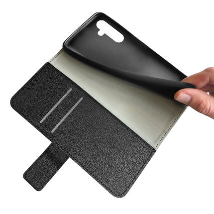 Classic Wallet Case - Samsung Galaxy M34 - PU leather Book Case - Black