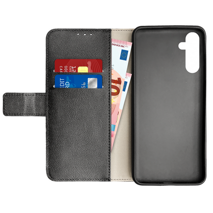 Classic Wallet Case - Samsung Galaxy M34 - PU leather Book Case - Black