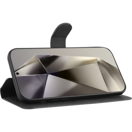 PrimeWallet Case - Samsung Galaxy S24 Ultra - PU leather Wallet Case - Black