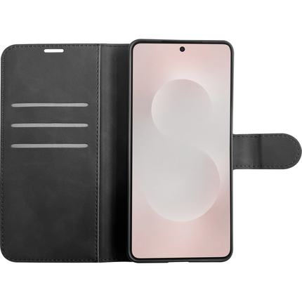 PrimeWallet Case - Samsung Galaxy S25 Edge - PU leather Wallet Case - Black