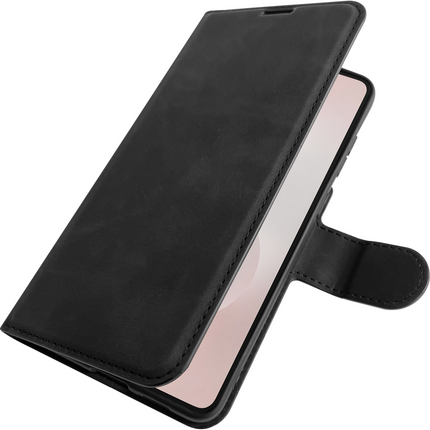 PrimeWallet Case - Samsung Galaxy S25 Edge - PU leather Wallet Case - Black