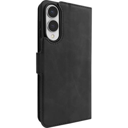 PrimeWallet Case - Samsung Galaxy S25 Edge - PU leather Wallet Case - Black