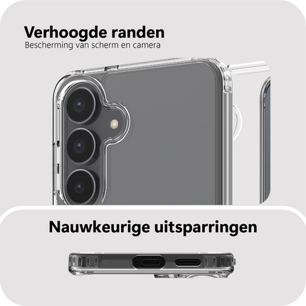 ArmorElite Case - Samsung Galaxy S25 FE - Compatibel met MagSafe - Military Grade Backcover - Clear