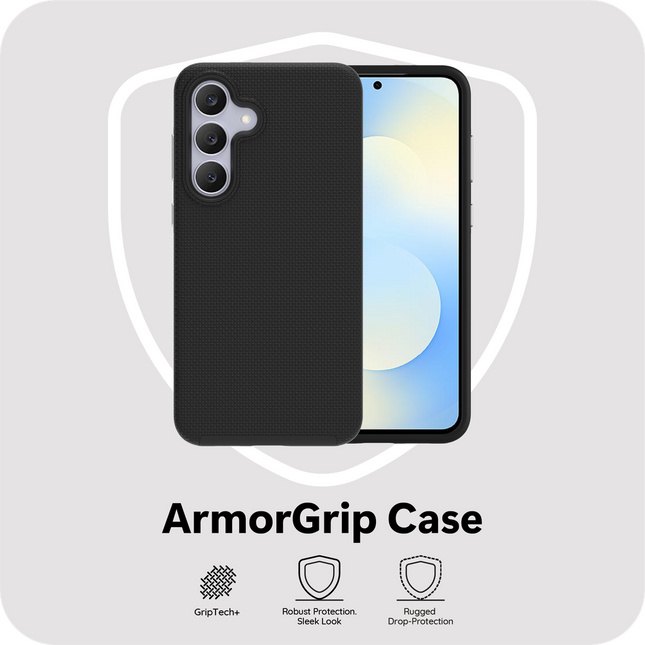 ArmorGrip Case - Samsung Galaxy S25 FE - Rugged Back Cover - Drop Protection - Black