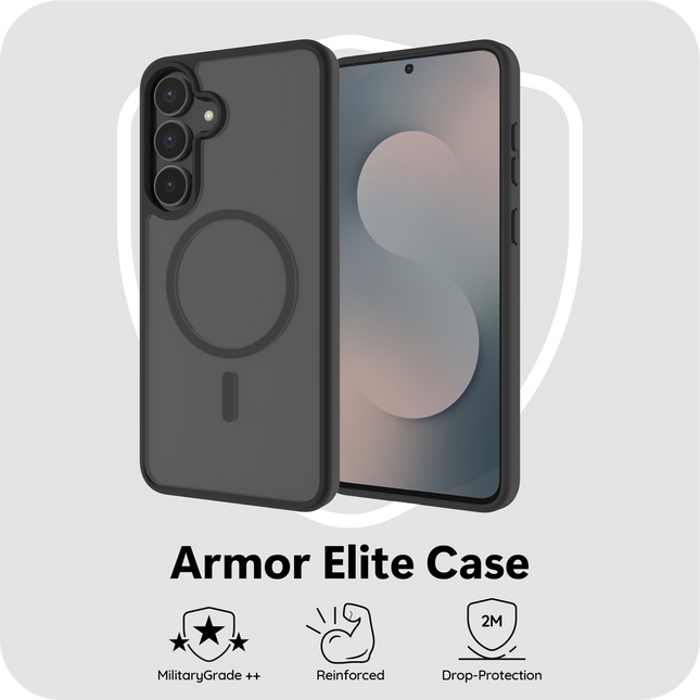 ArmorElite Case - Samsung Galaxy S25 FE - Military Grade Back Cover - (compatible with MagSafe) - Black