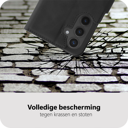 PrimeWallet Case - Samsung Galaxy S25 FE - PU leather Wallet Case - Black
