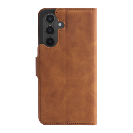 PrimeWallet Case - Samsung Galaxy S25 - PU leather Wallet Case - Brown