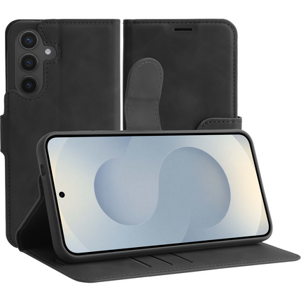 PrimeWallet Case - Samsung Galaxy S25 - PU leather Wallet Case - Black