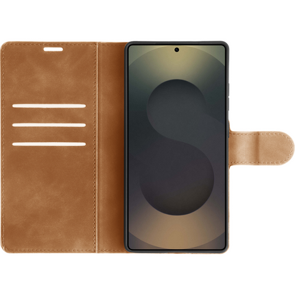 PrimeWallet Case - Samsung Galaxy S25 Ultra - PU leather Wallet Case - Brown