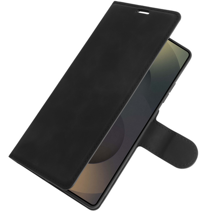 PrimeWallet Case - Samsung Galaxy S25 Ultra - PU leather Wallet Case - Black