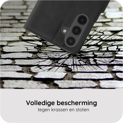 PrimeWallet Case - Samsung Galaxy S26 FE - PU leather Wallet Case - Black
