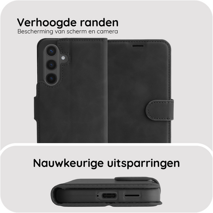 PrimeWallet Case - Samsung Galaxy S26 FE - PU leather Wallet Case - Black