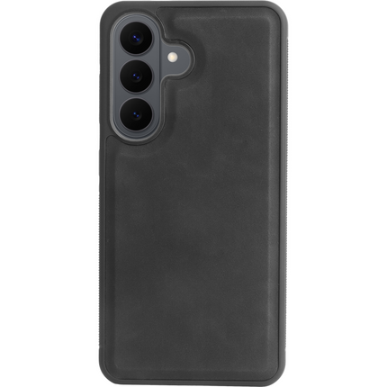 PrimeWallet SnapOn Case - Samsung Galaxy S26 - Detachable PU leather Wallet Case - (compatible with MagSafe) - Black