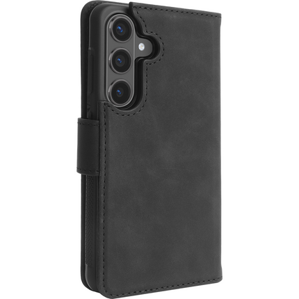 PrimeWallet SnapOn Case - Samsung Galaxy S26 - Detachable PU leather Wallet Case - (compatible with MagSafe) - Black