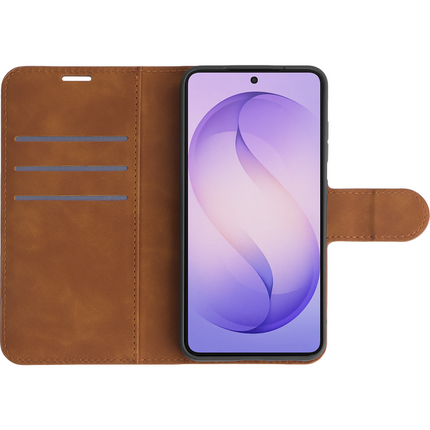 PrimeWallet Case - Samsung Galaxy S26 - PU leather Wallet Case - Brown