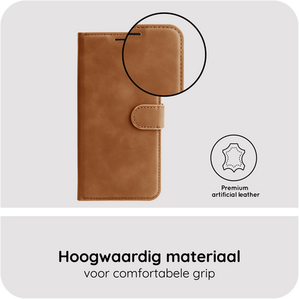 PrimeWallet Case - Samsung Galaxy S26 - PU leather Wallet Case - Brown