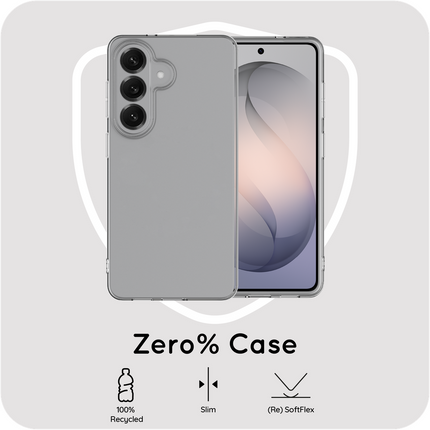 Zero% Case - Samsung Galaxy S26 - Soft TPU Back Cover (GRS Recycled) - Clear