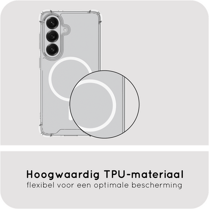 FlexImpact Case - Samsung Galaxy S26 - Reinforced TPU Back Cover - (compatible with MagSafe) - Clear