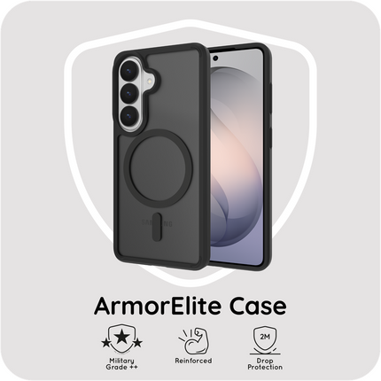 ArmorElite Case - Samsung Galaxy S26 Plus - Military Grade Back Cover - (compatible with MagSafe) - Black