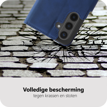 PrimeWallet Case - Samsung Galaxy S26 Plus - PU leather Wallet Case - Blue