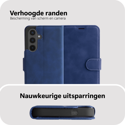 PrimeWallet Case - Samsung Galaxy S26 Plus - PU leather Wallet Case - Blue