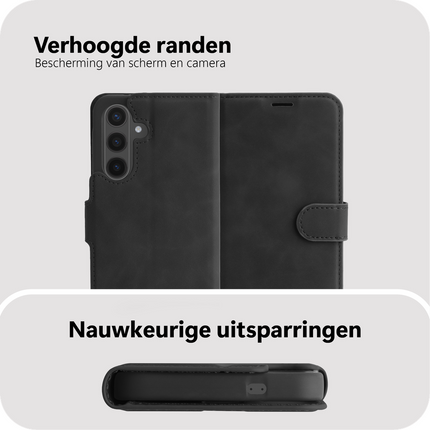 PrimeWallet Case - Samsung Galaxy S26 Plus - PU leather Wallet Case - Black