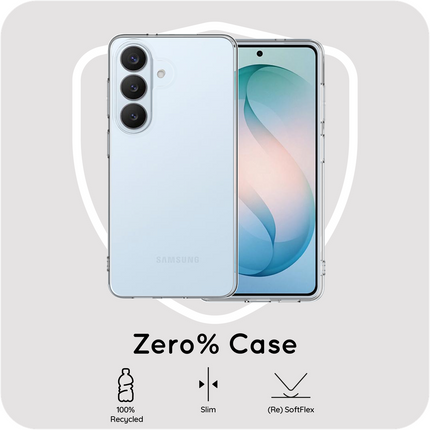 Zero% Case - Samsung Galaxy S26 Plus - Soft TPU Back Cover (GRS Recycled) - Clear