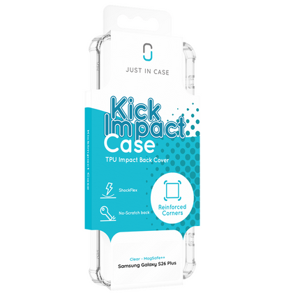FlexImpact Case - Samsung Galaxy S26 Plus - Reinforced TPU Back Cover - (compatible with MagSafe) - Clear