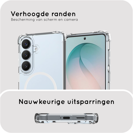 FlexImpact Case - Samsung Galaxy S26 Plus - Reinforced TPU Back Cover - (compatible with MagSafe) - Clear