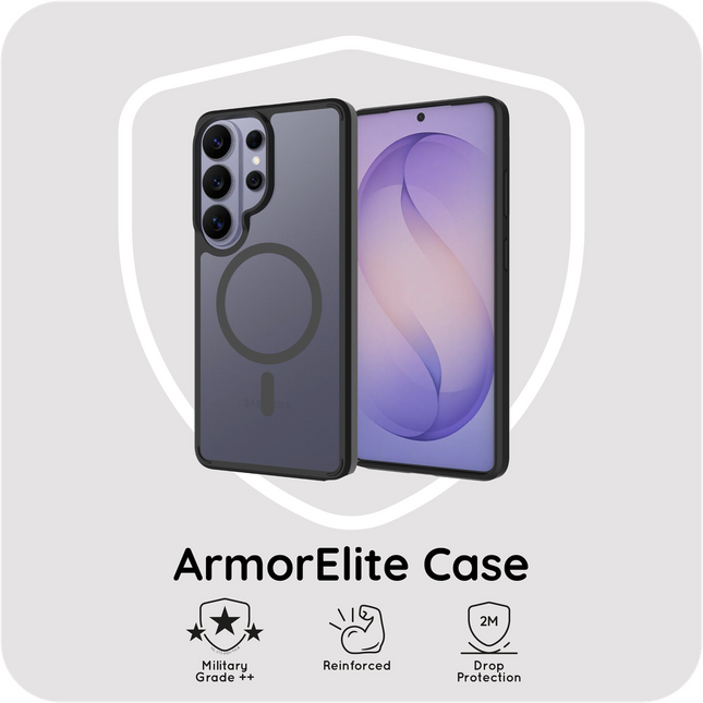 ArmorElite Case - Samsung Galaxy S26 Ultra - Military Grade Back Cover - (compatible with MagSafe) - Black