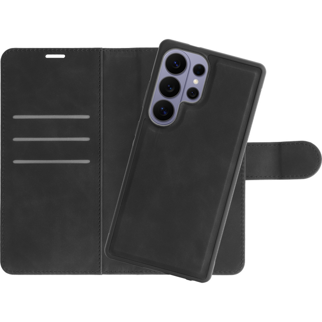 PrimeWallet SnapOn Case - Samsung Galaxy S26 Ultra - Detachable PU leather Wallet Case - (compatible with MagSafe) - Black