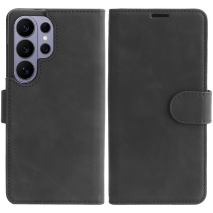 PrimeWallet SnapOn Case - Samsung Galaxy S26 Ultra - Detachable PU leather Wallet Case - (compatible with MagSafe) - Black