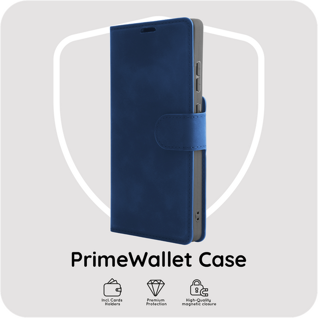 PrimeWallet Case - Samsung Galaxy S26 Ultra - PU leather Wallet Case - Blue