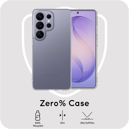 Zero% Case - Samsung Galaxy S26 Ultra - Soft TPU Back Cover (GRS Recycled) - Clear