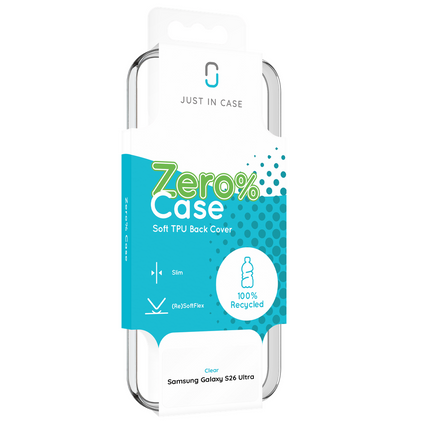 Zero% Case - Samsung Galaxy S26 Ultra - Soft TPU Back Cover (GRS Recycled) - Clear