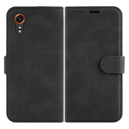 PrimeWallet Case - Samsung Galaxy Xcover7 - PU leather Wallet Case - Black