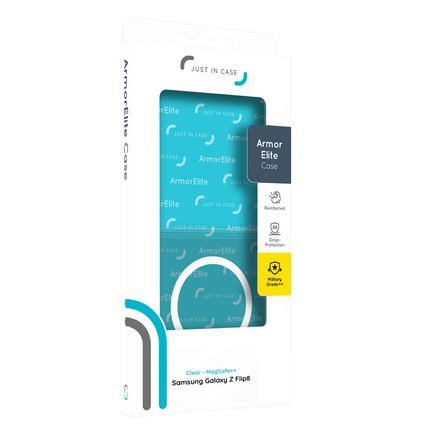 ArmorElite Case - Samsung Galaxy Z Flip8 - Military Grade Back Cover - (compatible with MagSafe) - Clear