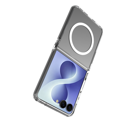 ArmorElite Case - Samsung Galaxy Z Flip8 - Military Grade Back Cover - (compatible with MagSafe) - Clear