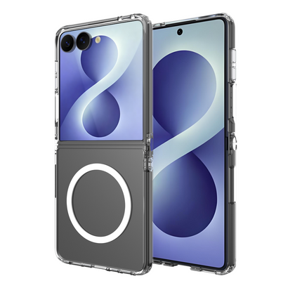 ArmorElite Case - Samsung Galaxy Z Flip8 - Military Grade Back Cover - (compatible with MagSafe) - Clear