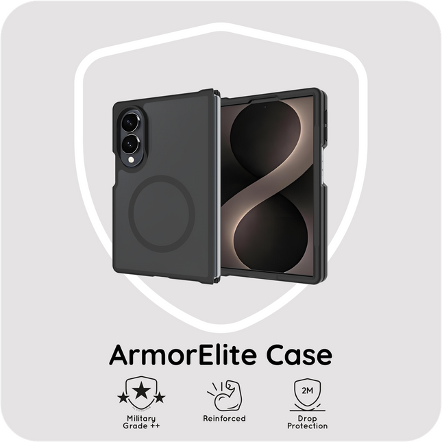 ArmorElite Case - Samsung Galaxy Z Fold8 - Military Grade Back Cover - (compatible with MagSafe) - Black