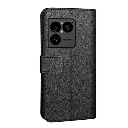 Classic Wallet Case - Sony Xperia 1 VIII - PU leather Book Case - Black
