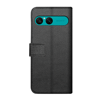 Classic Wallet Case - Sony Xperia 10 VIII / VII - PU leather Book Case - Black