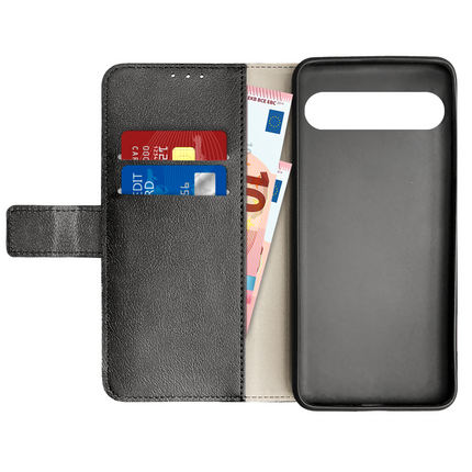 Classic Wallet Case - Sony Xperia 10 VIII / VII - PU leather Book Case - Black