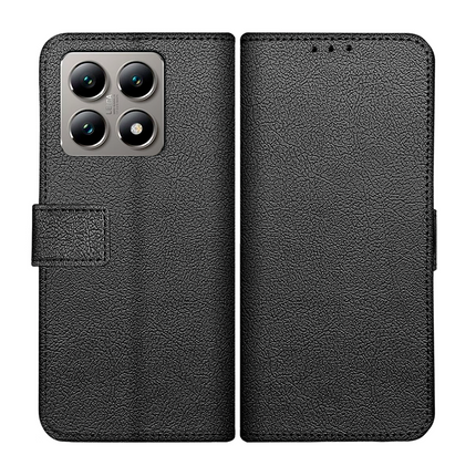 Classic Wallet Case - Xiaomi 14T Pro - PU leather Book Case - Black