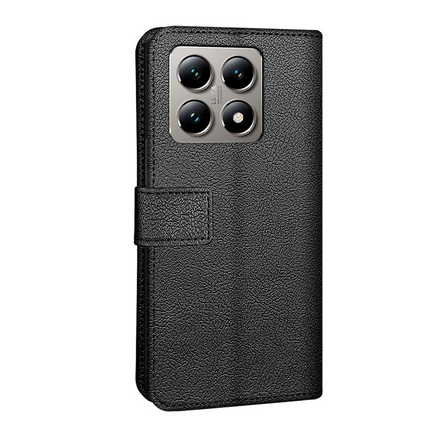 Classic Wallet Case - Xiaomi 14T Pro - PU leather Book Case - Black