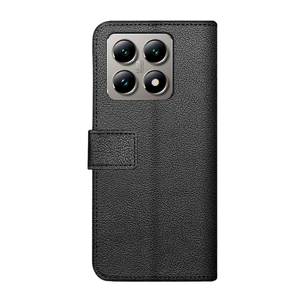 Classic Wallet Case - Xiaomi 14T Pro - PU leather Book Case - Black