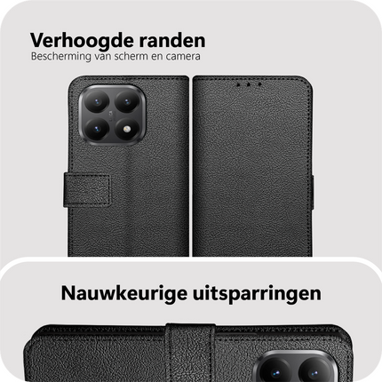 Classic Wallet Case - Xiaomi 15T - PU leather Book Case - Black